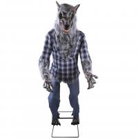 22336 decoration halloween loup garon geant 180cm sonore lumineux et anime