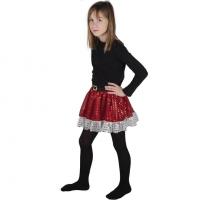 22367 accessoire deguisement fille tutu noel rouge sequins