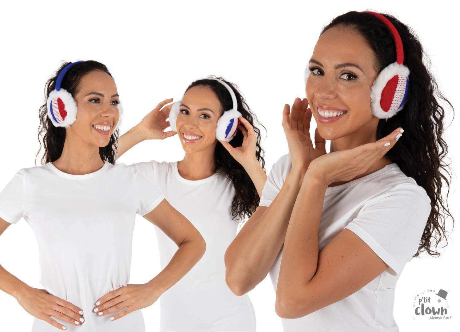 22384 cache oreille france tricolore bleu blanc et rouge