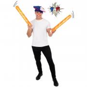 Clap clap gonflable en baguettes de pain de 55 cm (x2) REF/22393
