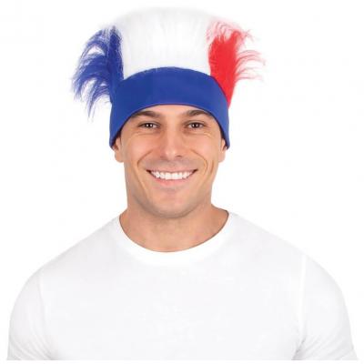 Bandeau cheveux France en tricolore: bleu, blanc et rouge (x1) REF/22394