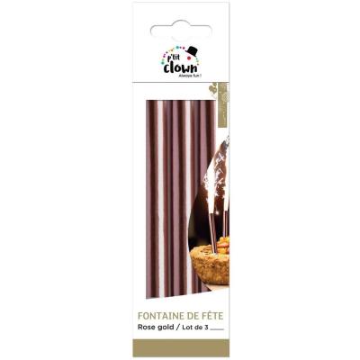 22411 bougie gateau fontaine de fete rose gold 50secondes