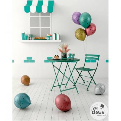 22431 ballon latex joyeux anniversaire 30cm multicolore chrome