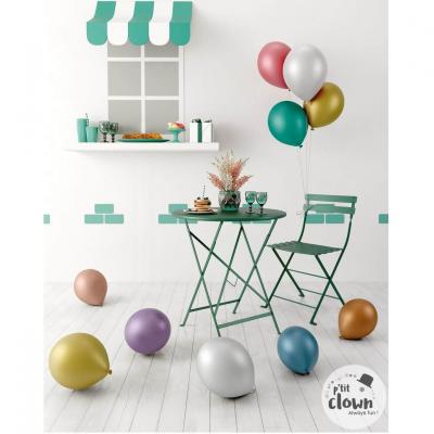 22432 ballon latex chrome multicolore 30cm
