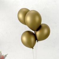 22434 ballon opaque latex diamant chrome dore or