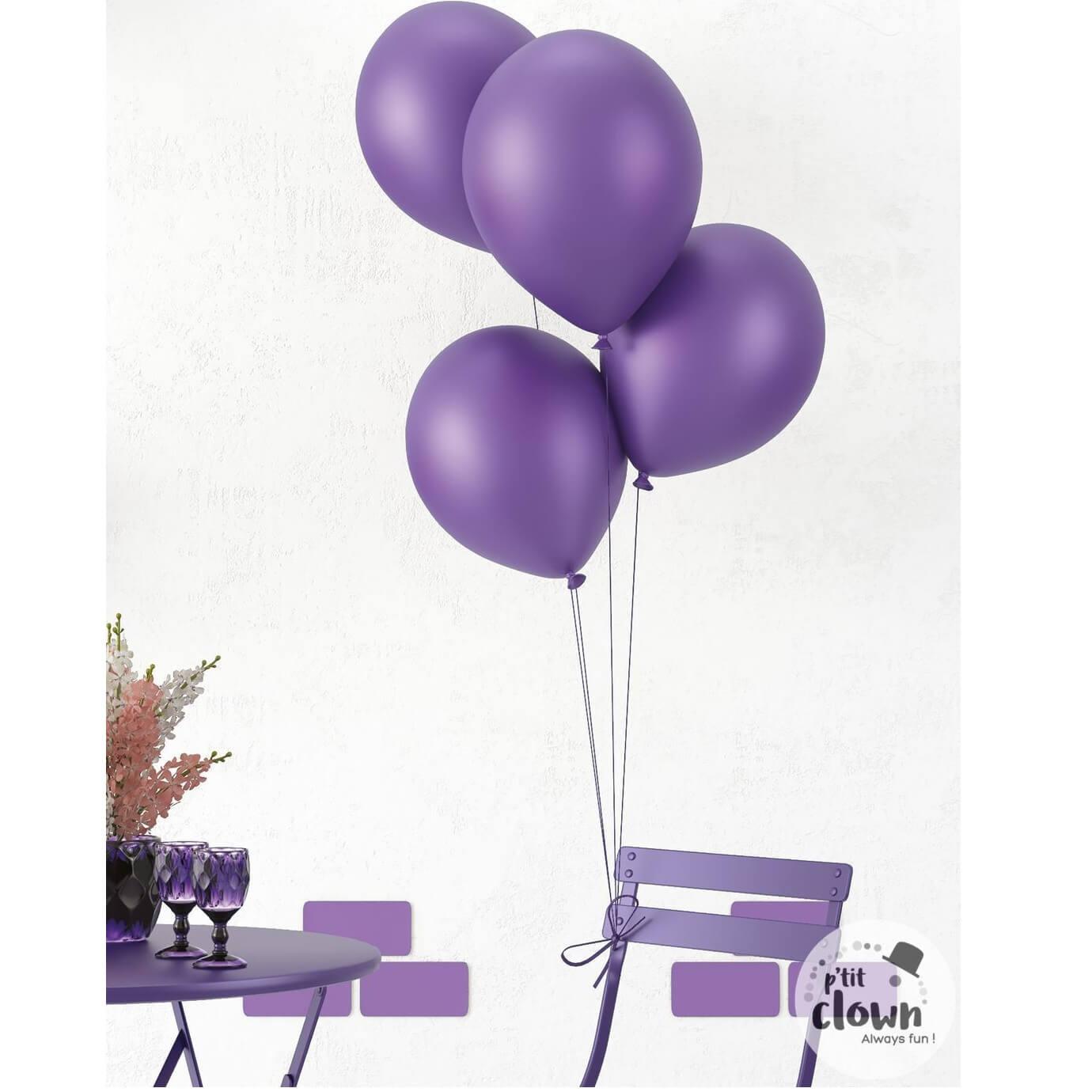 22438 ballon latex chrome violet 30cm