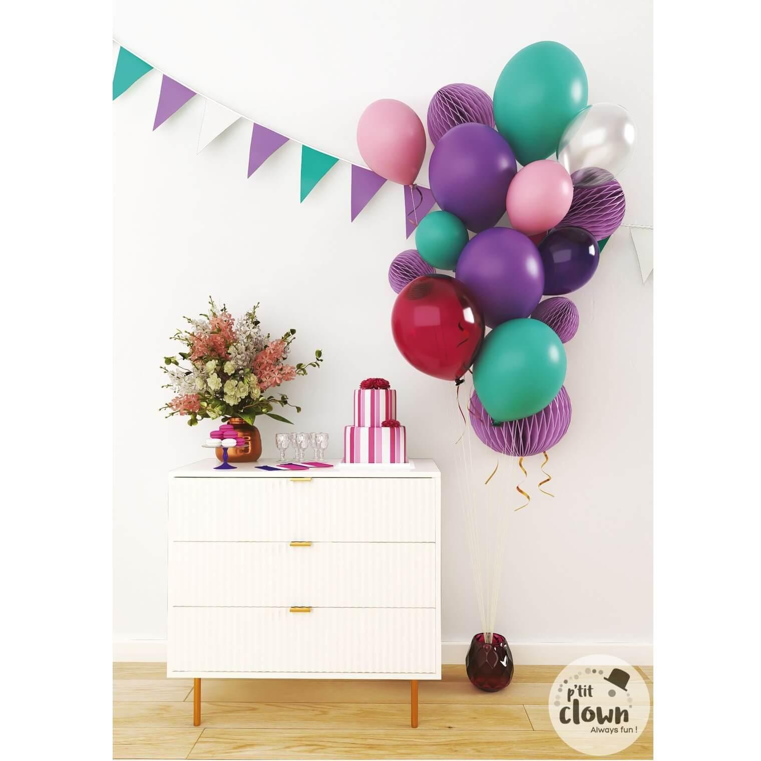22451 decoration ballon latex nuance mauve