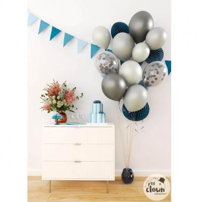 22452 decoration ballon latex nuance argent