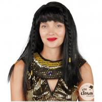 22548 accessoire de deguisement perruque noire femme adulte egyptienne 