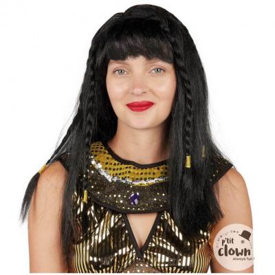 1 Perruque noire Femme Egyptienne REF/22548 (Accessoire de déguisement adulte)
