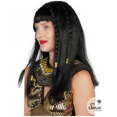 22548 accessoire de deguisement perruque noire femme adulte egyptienne 