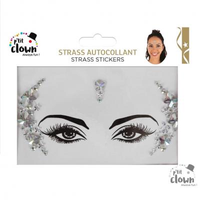 22565 maquillage visage strass autocollantes