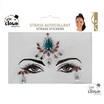 22566 maquillage visage strass autocollantes