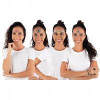 22566 maquillage visage strass autocollantes