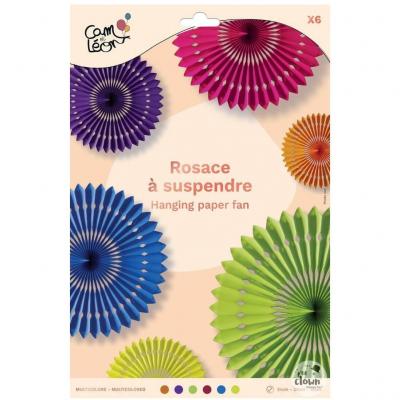 22646 suspension rosace multicolore en papier