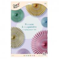 22649 suspension rosace pastel multicolore papier