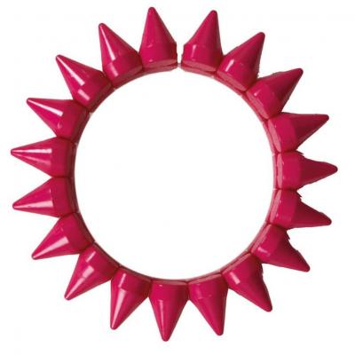 1 Double bracelet Punk rose fluo REF/22656 (Accessoire déguisement adulte)