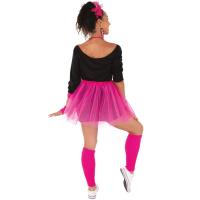 22662 accessoire de deguisement tutu rose fluo annee 80 disco