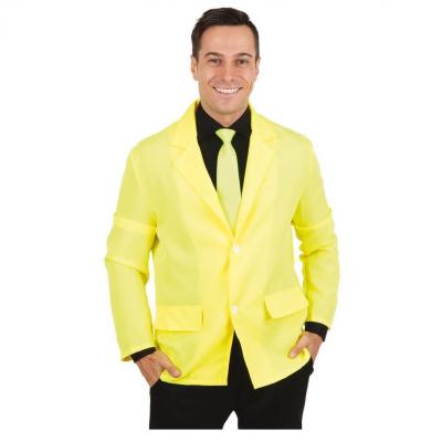 1 Veste de costume jaune fluo REF/22665 (Accessoire de déguisement)
