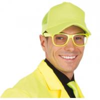 22670 accessoire deguisement casquette jaune fluo