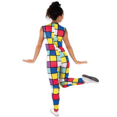 22675 taille s m costume deguisement combinaison fluo femme disco annees 80