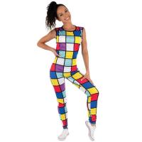 22676 taille l xl costume deguisement combinaison fluo femme disco annees 80