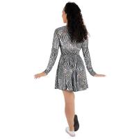 22679 taille s m robe disco femme argent costume