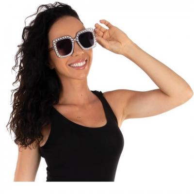 22683 lunettes disco argent adulte