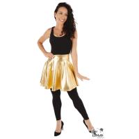 22684 jupe disco annees 80 doree or metallique deguisement costume femme