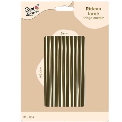 22743 boutique decoration fete pas de calais rideau de porte lame franges dore or matte
