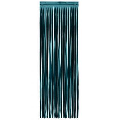 1 Rideau lamé bleu pétrole matte pour décoration porte 2.40m x 1m REF/22751