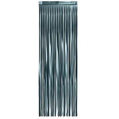 1 Rideau lamé bleu Canard matte pour décoration porte 2.40m x 1m REF/22752