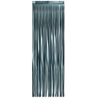 22752 decoration de porte rideau lame bleu canard matte