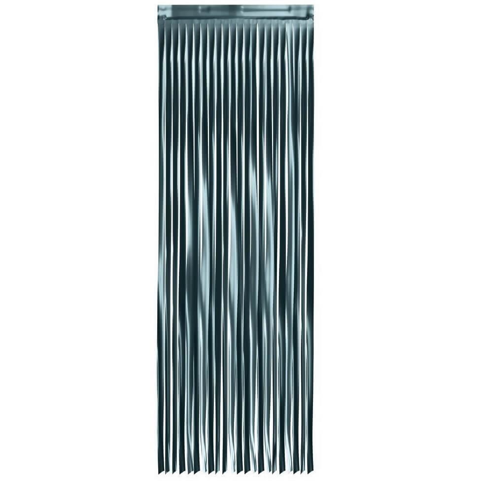 22752 decoration de porte rideau lame bleu canard matte