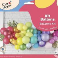 22765 kit decoration ballon nuage couleur arc en ciel