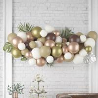 22768 kit decoration ballon latex nuage rose gold moka vanille amande dore or chocolat