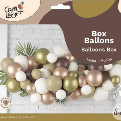 22768 kit decoration de salle ballon nuage rose gold moka vanille amande dore or chocolat 