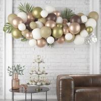 22768 kit decoration de salle ballon nuage rose gold moka vanille amande dore or chocolat