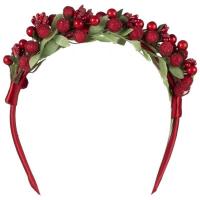 22778 accessoire deguisement serre tete noel avec baies rouges decoratifs