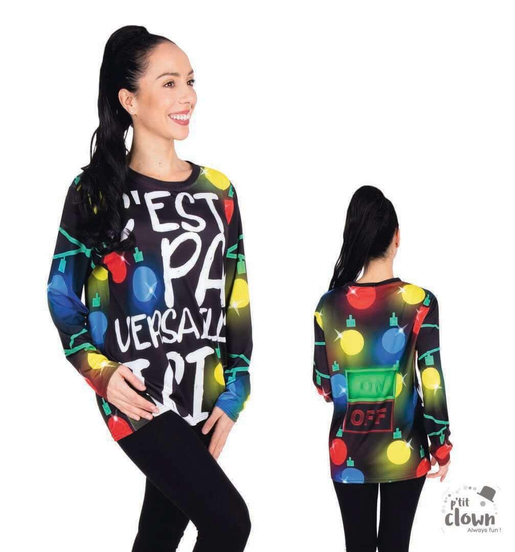 22787 t shirt noel adulte femme versailles