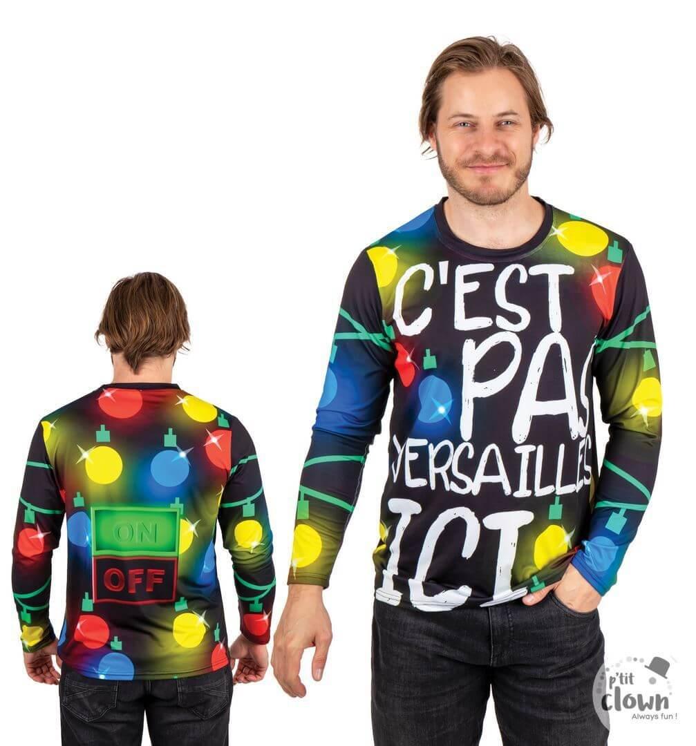 22787 t shirt noel adulte homme versailles