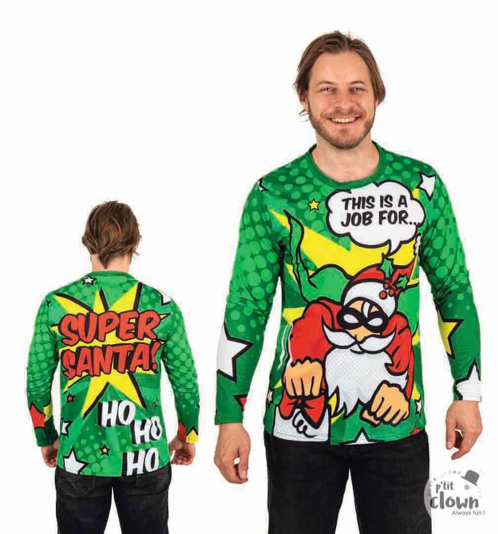 22792 taille xs t shirt adulte homme pere noel