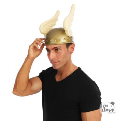 22821 accessoire de deguisement adulte casque aile gaulois or