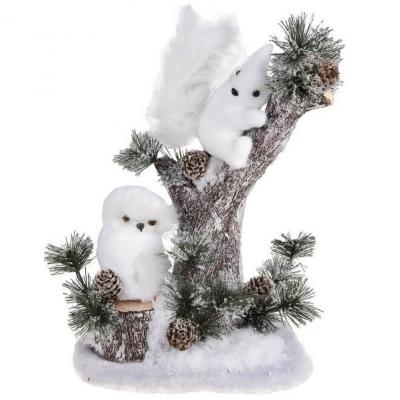 22851 decoration interieur noel animaux de la foret