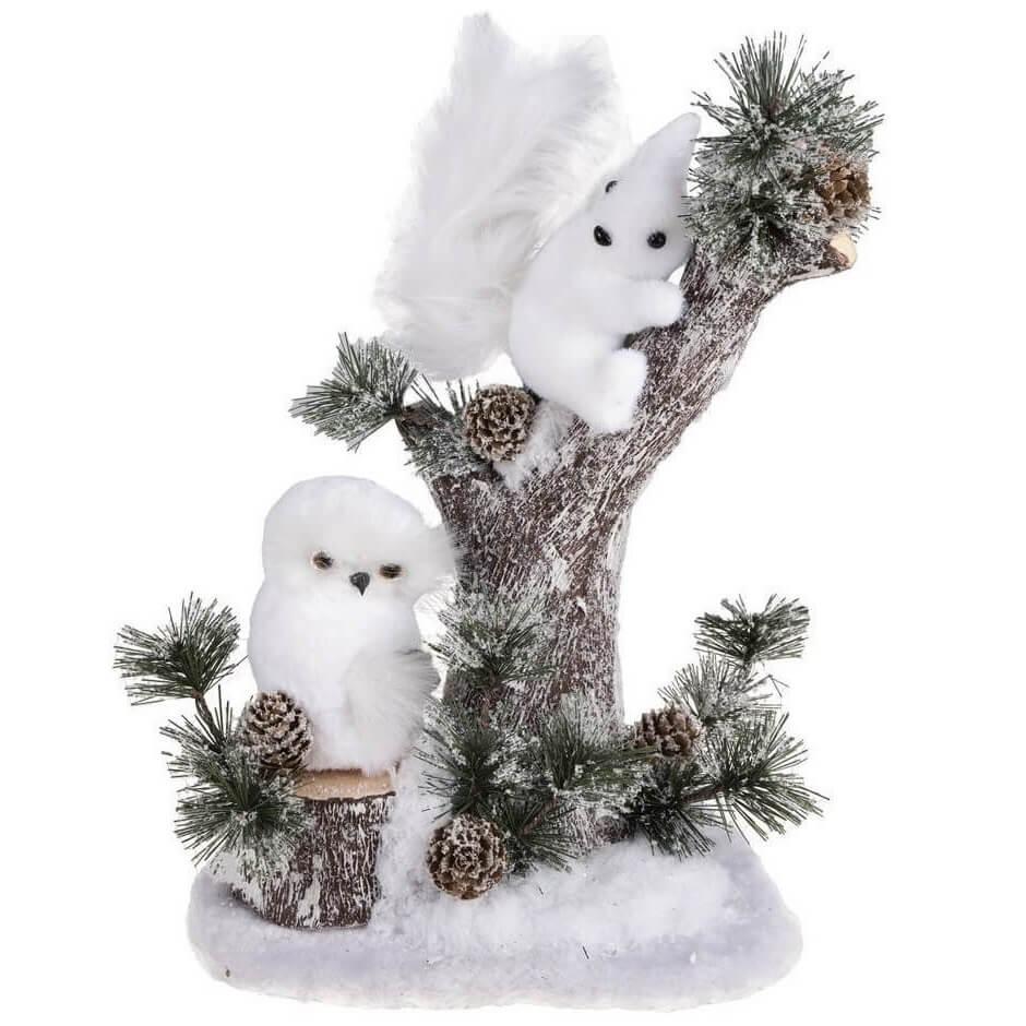 22851 decoration interieur noel animaux de la foret