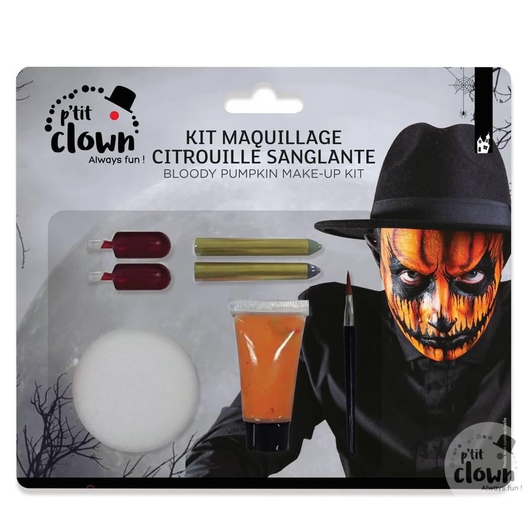 22873 maquillage halloween citrouille