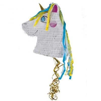 1 Piñata tète de Licorne pour fête anniversaire enfant 39.4 x 40.9cm REF/22913