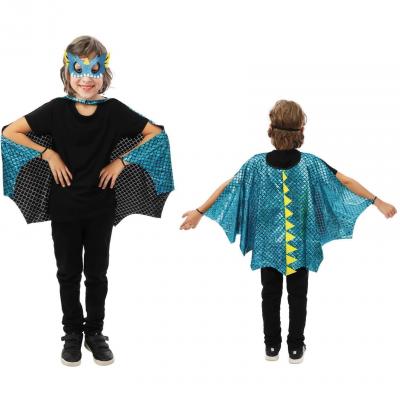 Set Dragon bleu REF/22916 (1 Kit d'accessoires de déguisement enfant)