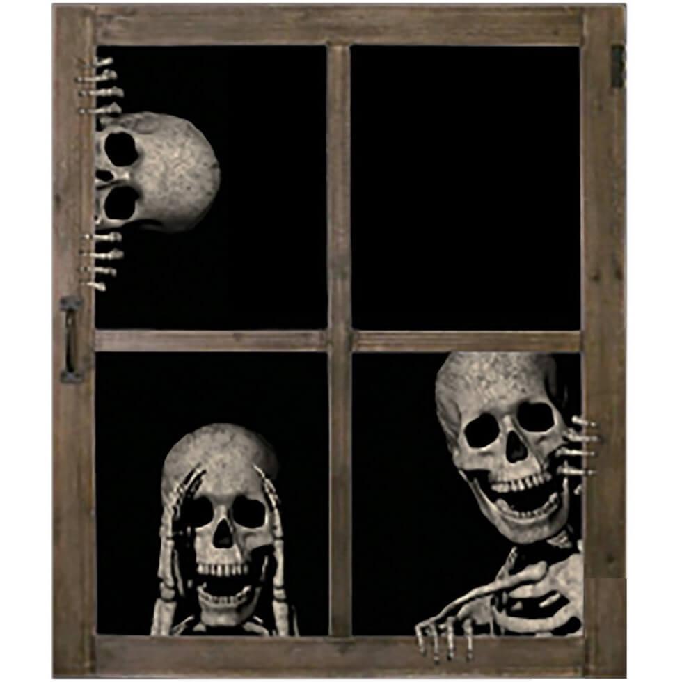 Stickers squelette décoration fenêtre Halloween REF/22994