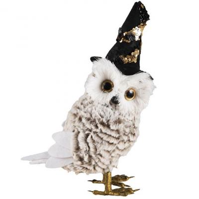 23011 decoration halloween chouette de sorcier
